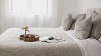 Bedroom one, a restful place to retreat to at the end of each day.