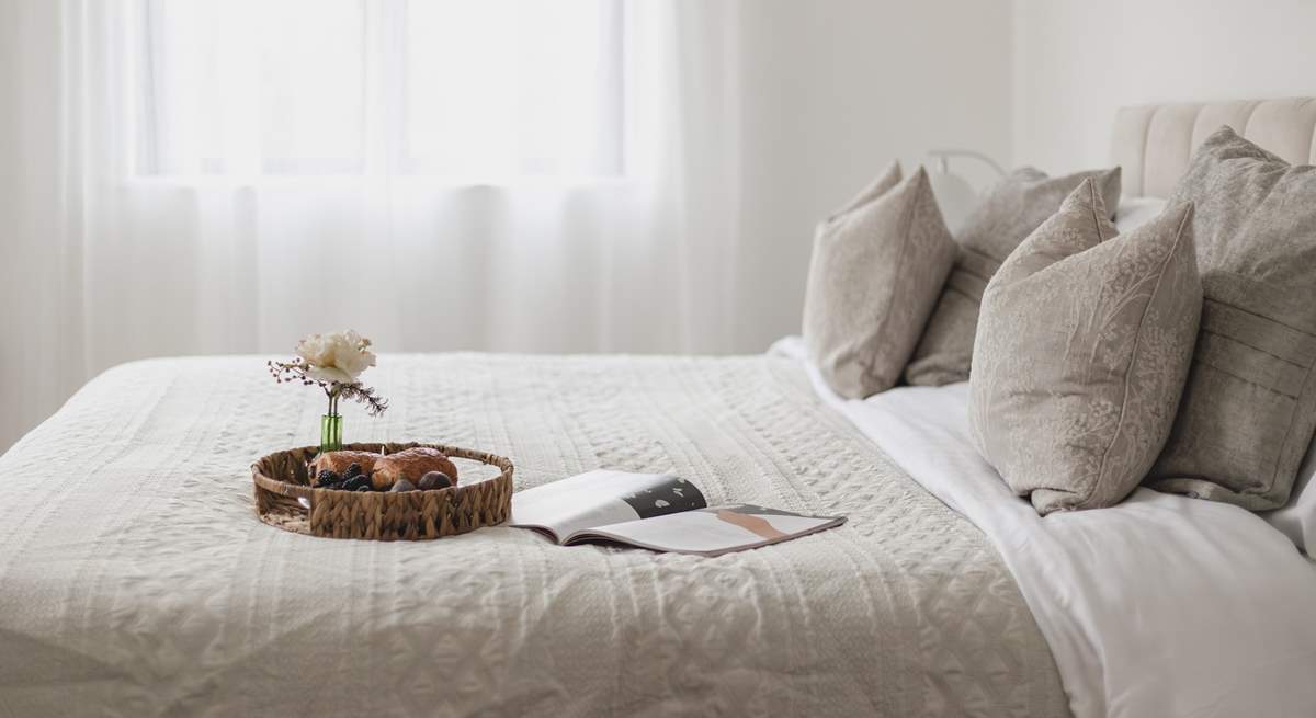 Bedroom one, a restful place to retreat to at the end of each day.