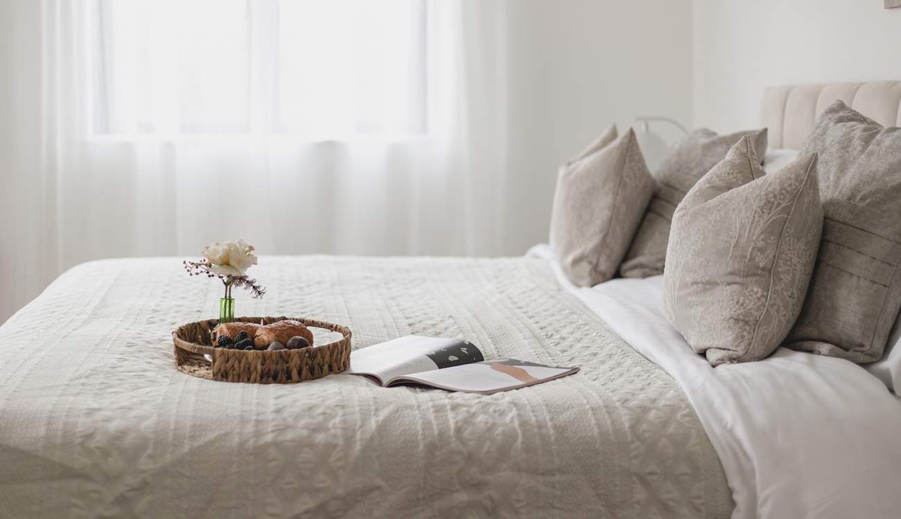 Bedroom one, a restful place to retreat to at the end of each day.