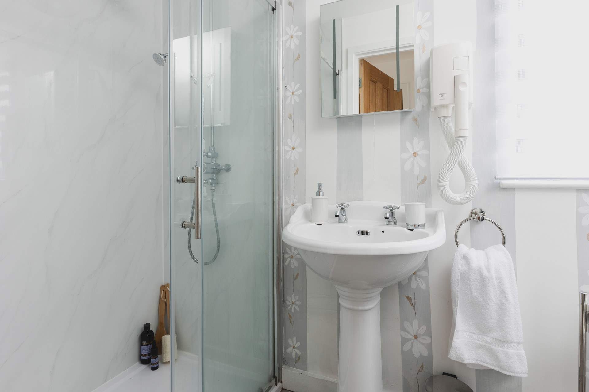 The en suite shower-room to bedroom one.