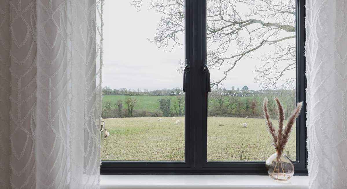 All of the bedrooms have lovely views of the countryside and animals.