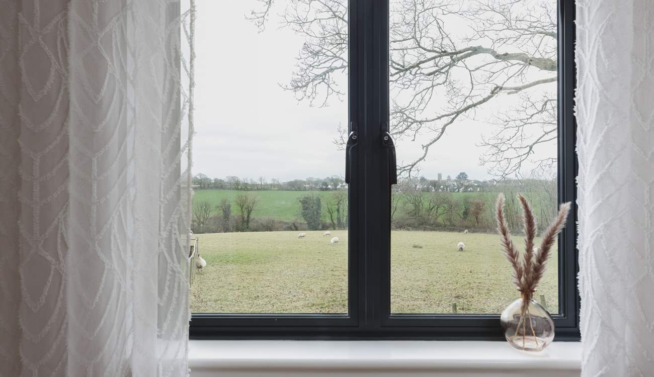 All of the bedrooms have lovely views of the countryside and animals.