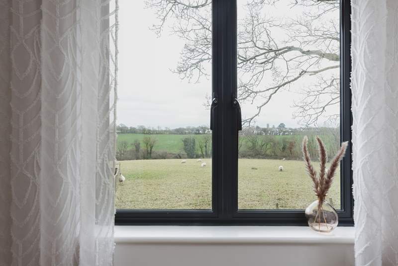All of the bedrooms have lovely views of the countryside and animals.