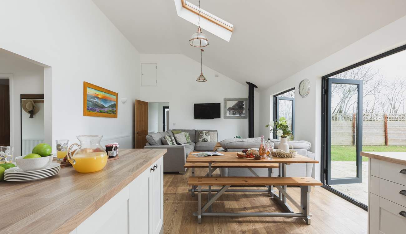 Open plan living means the family is always together.