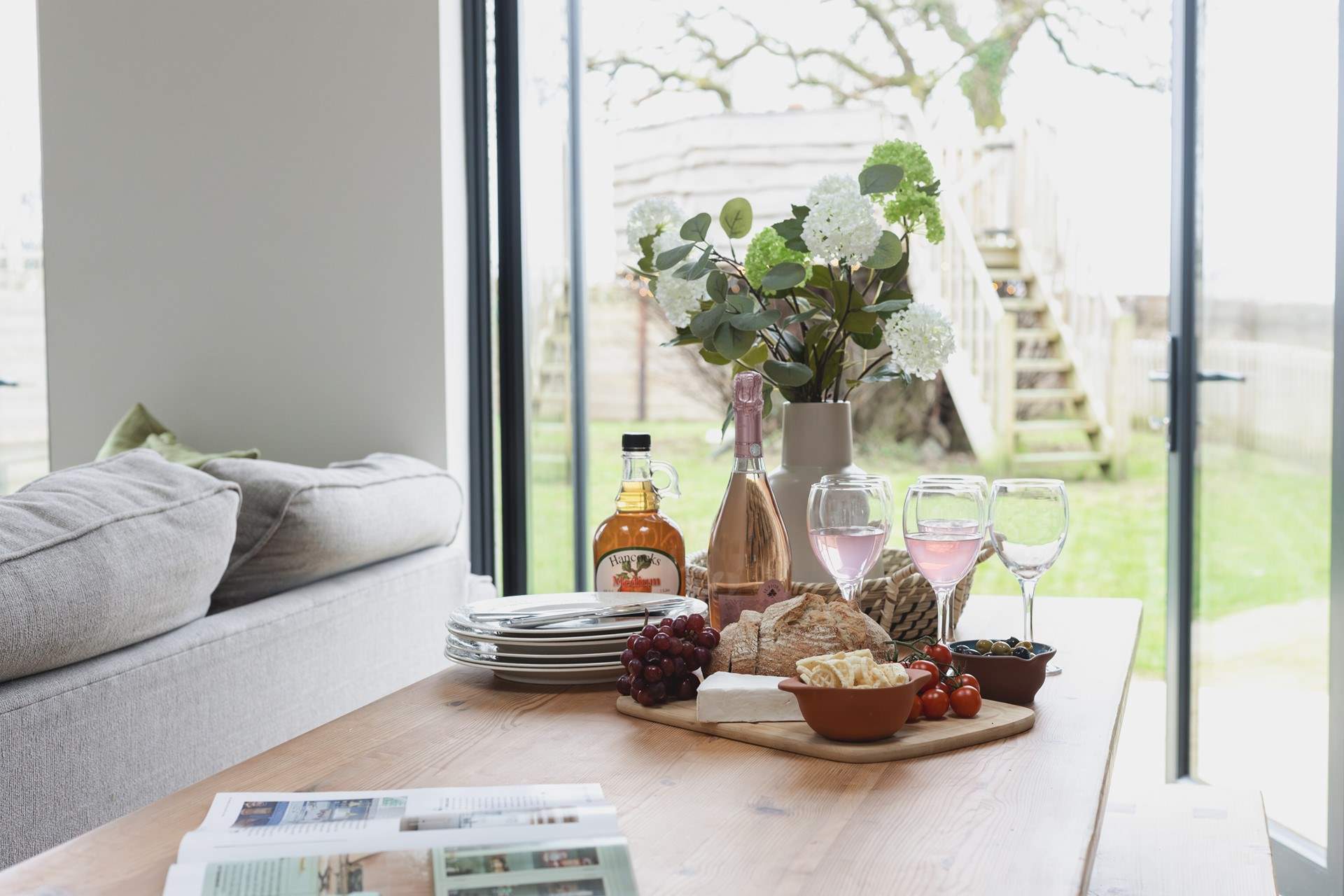 After a lovely walk around the grounds set the table and enjoy a few treats.