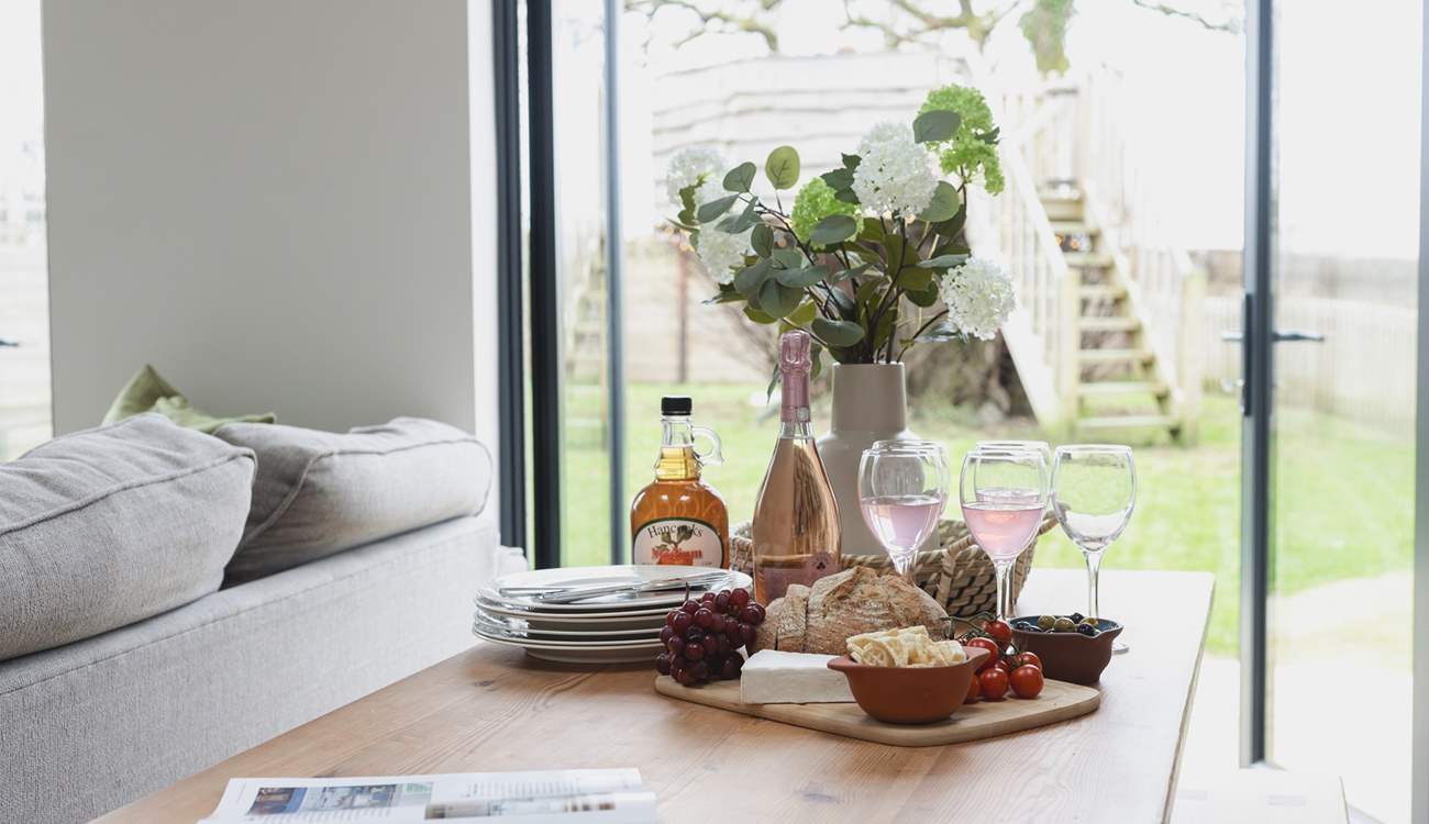 After a lovely walk around the grounds set the table and enjoy a few treats.