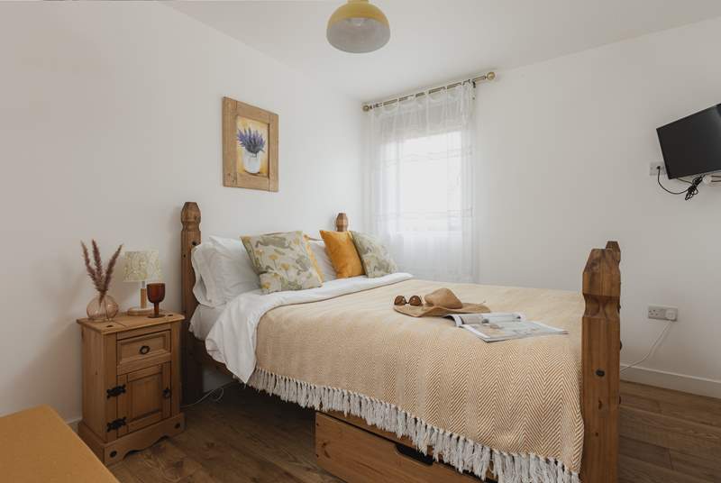 Bedroom two is both bright and beautiful, and has a Smart TV and a comfy double bed.