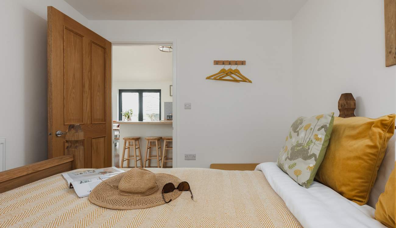 Bedroom two is just off the open plan living area.