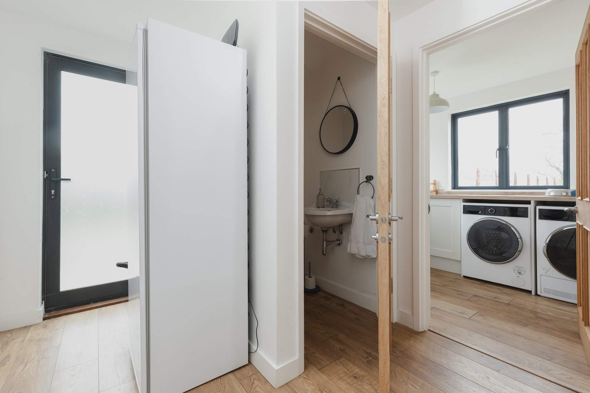 You also have the benefit of another WC with wash-basin. For the overflow food supplies you have another fridge.