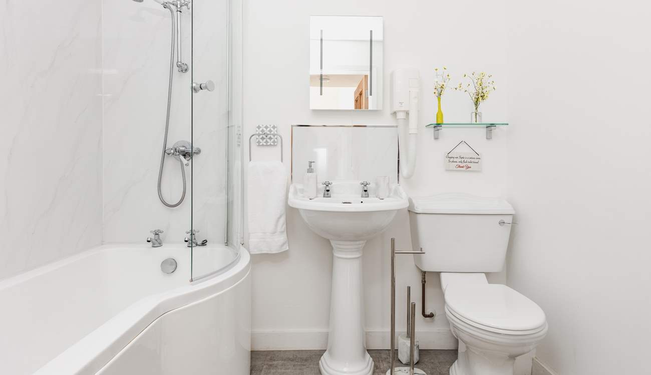 The family bathroom is shared by bedrooms two, three and four.