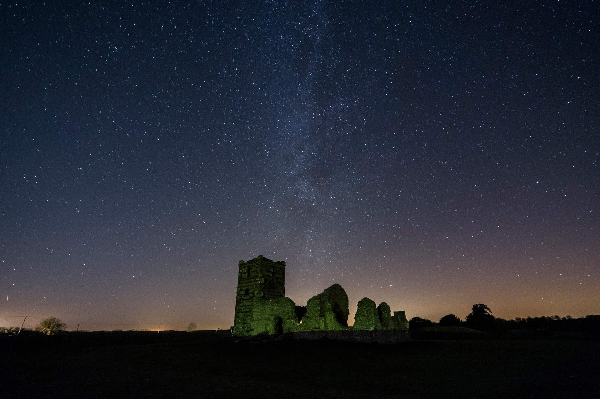 The skies above The Old Dairy can be astounding. In 2023 the Aurora Borealis was visible above Knowlton Church.