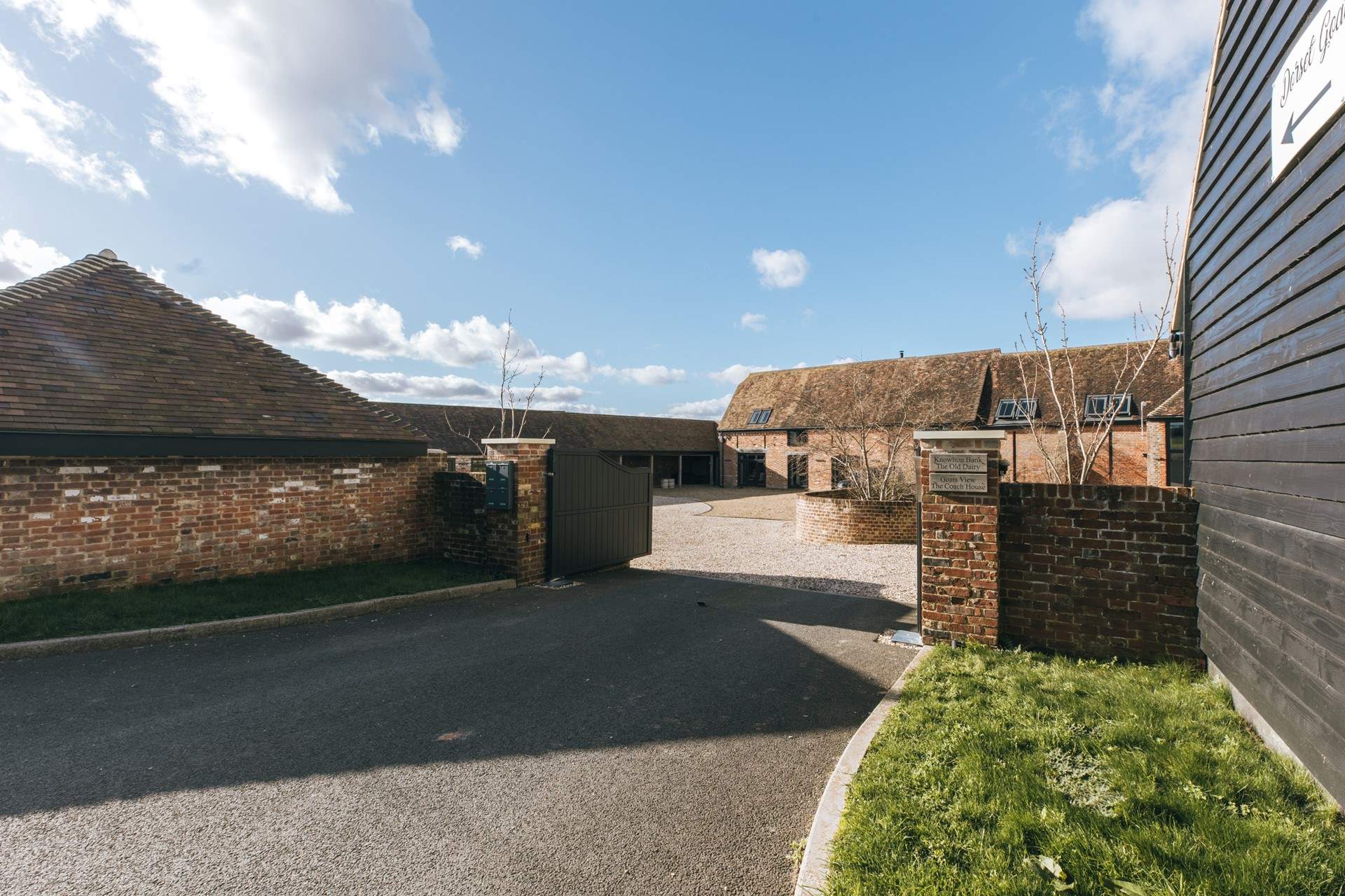 The Old Dairy is in a small complex of converted farm buildings, in a gated development.
