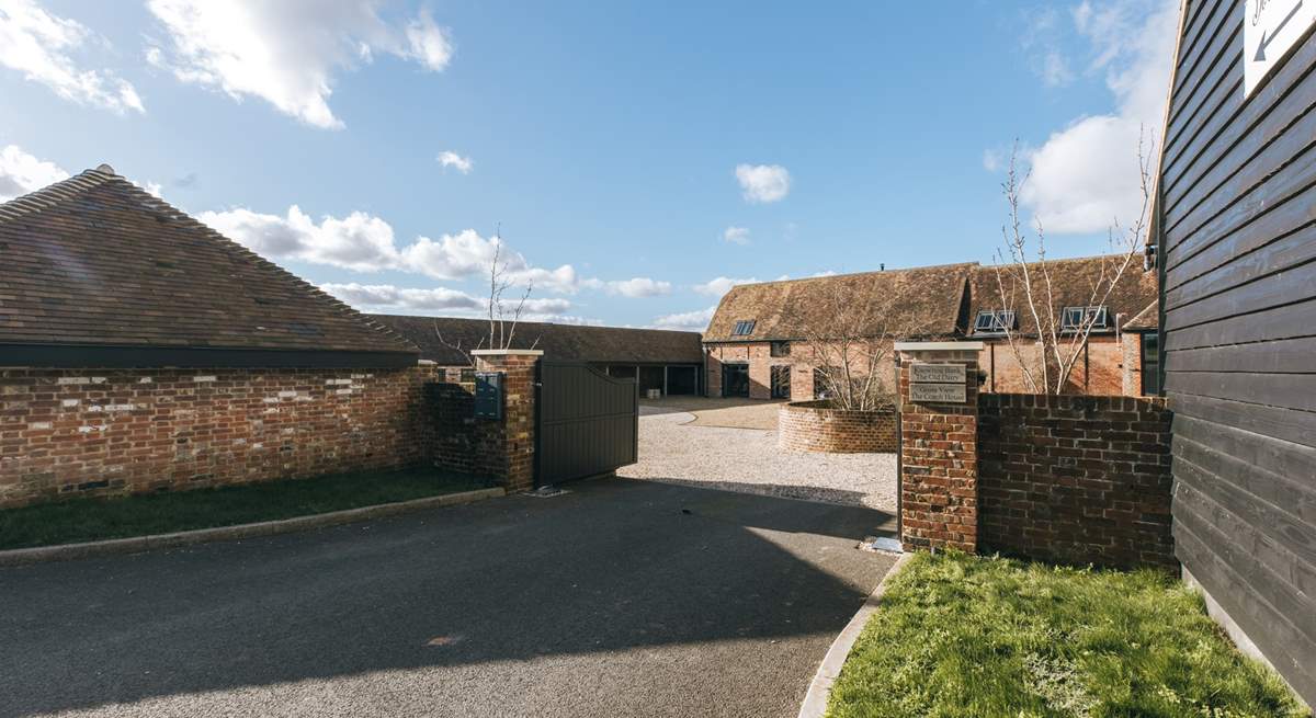 The Old Dairy is in a small complex of converted farm buildings, in a gated development.