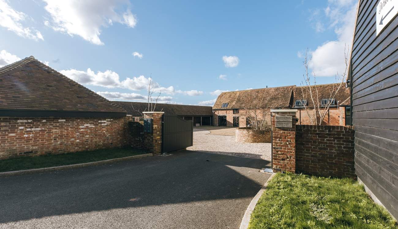 The Old Dairy is in a small complex of converted farm buildings, in a gated development.
