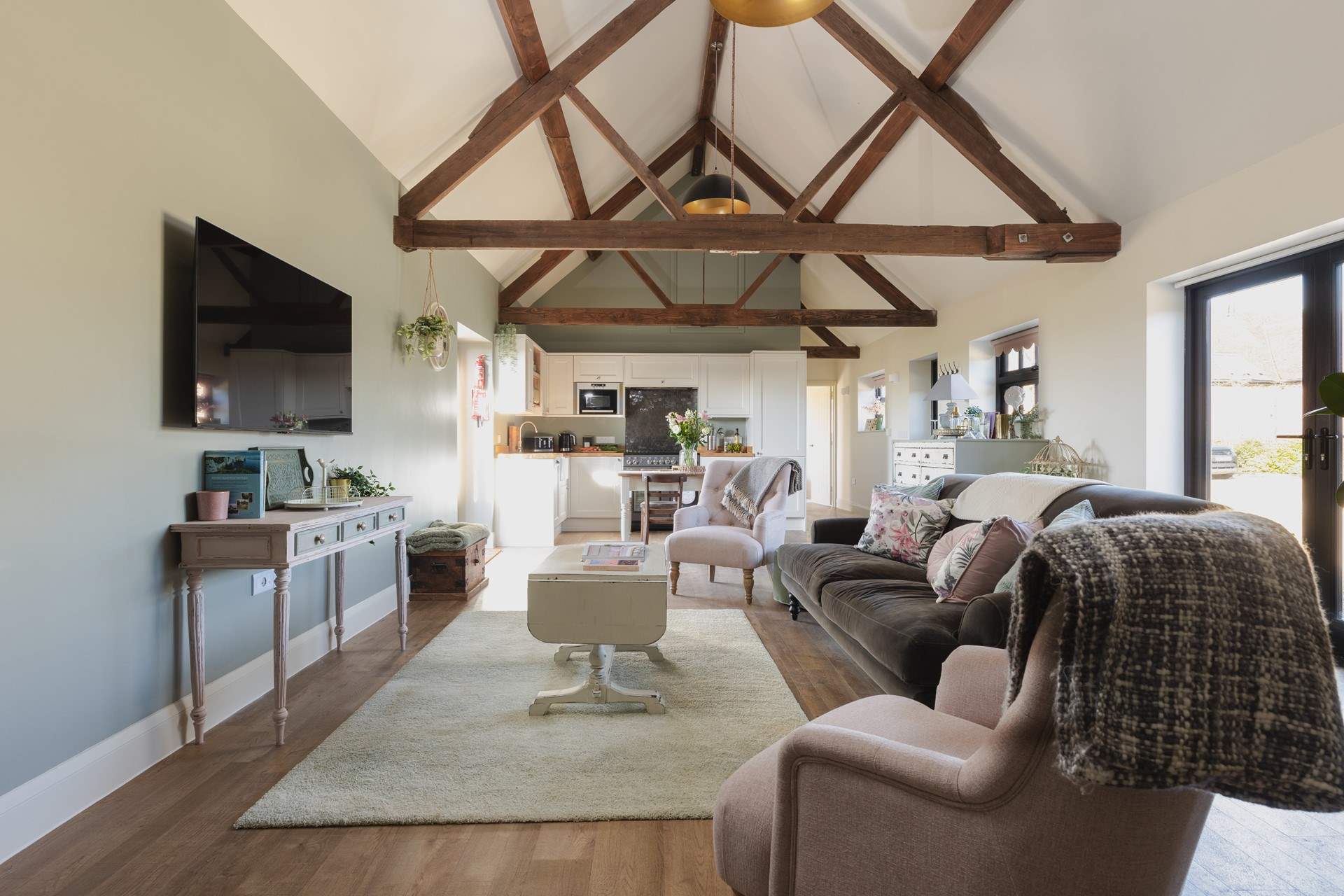 The open plan space is perfect for socialising.