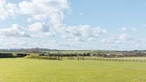 There are wonderful countryside views. 