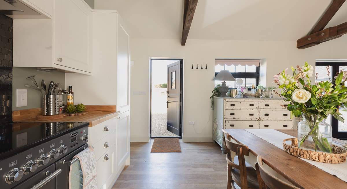 The front stable-door leads out to the parking-area.