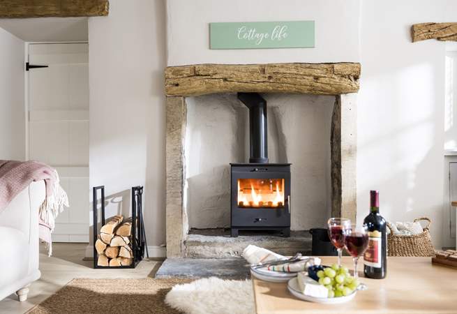 Curl up with a good book in front of the cosy fire.