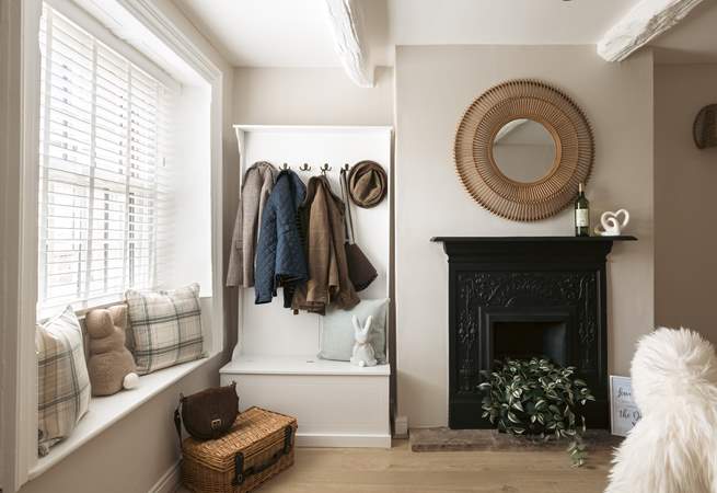 Take off your shoes and hang up your coat before settling down to a nice cup of tea.