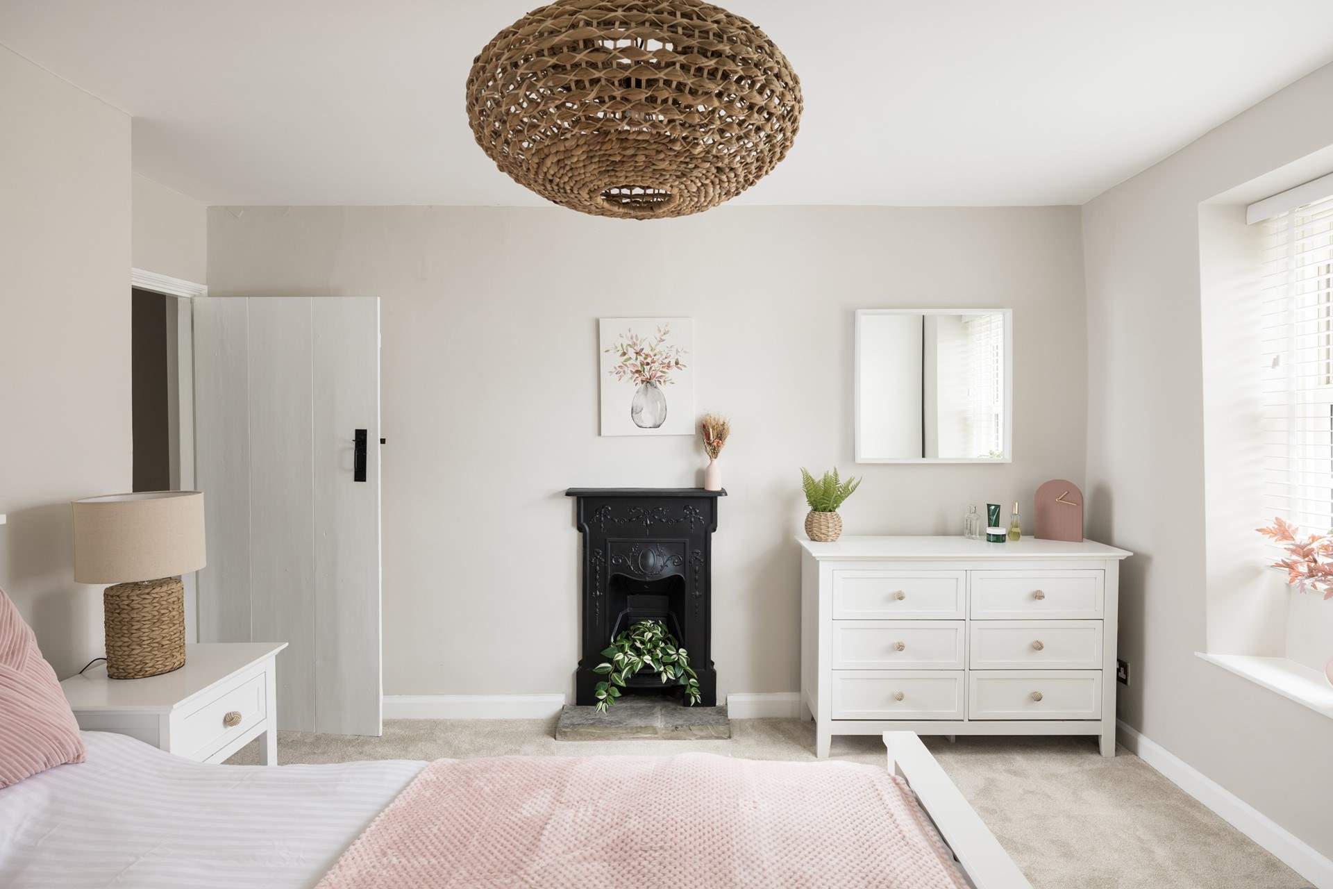 Bedroom one with a king-sized bed is a calming retreat at the end of the day.