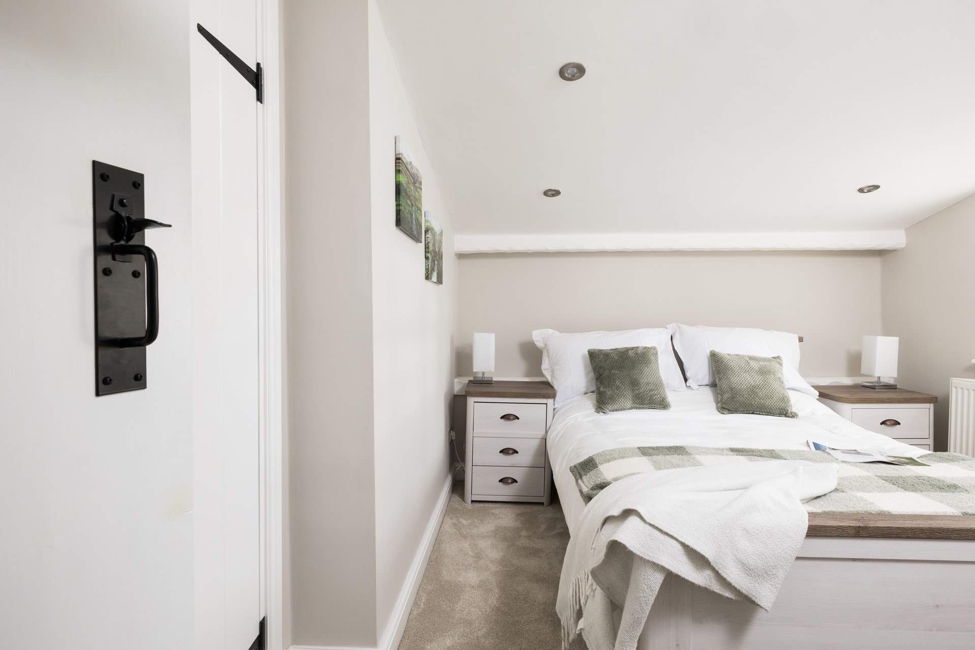 Bedroom two has a comfortable double bed and its own en suite.