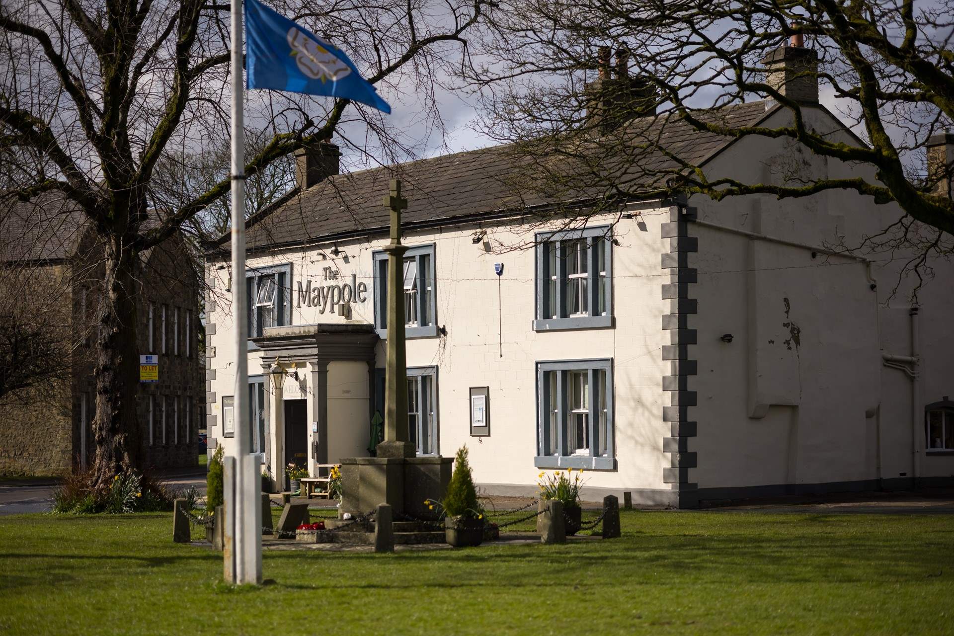The nearby Maypole Inn is well named and serves good Yorkshire food.