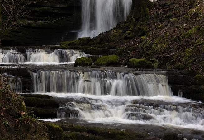 Scaleber Force waterfall is between Long Preston and Settle.