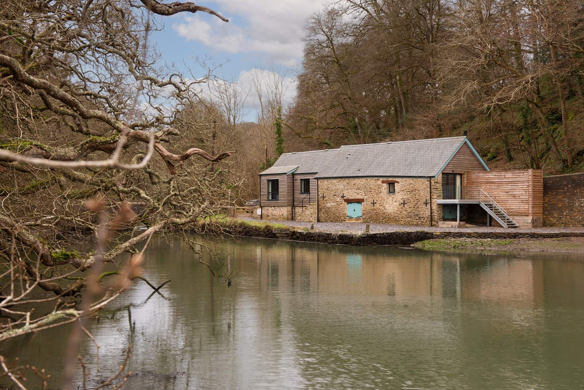 There are 12 steps from the balcony area.