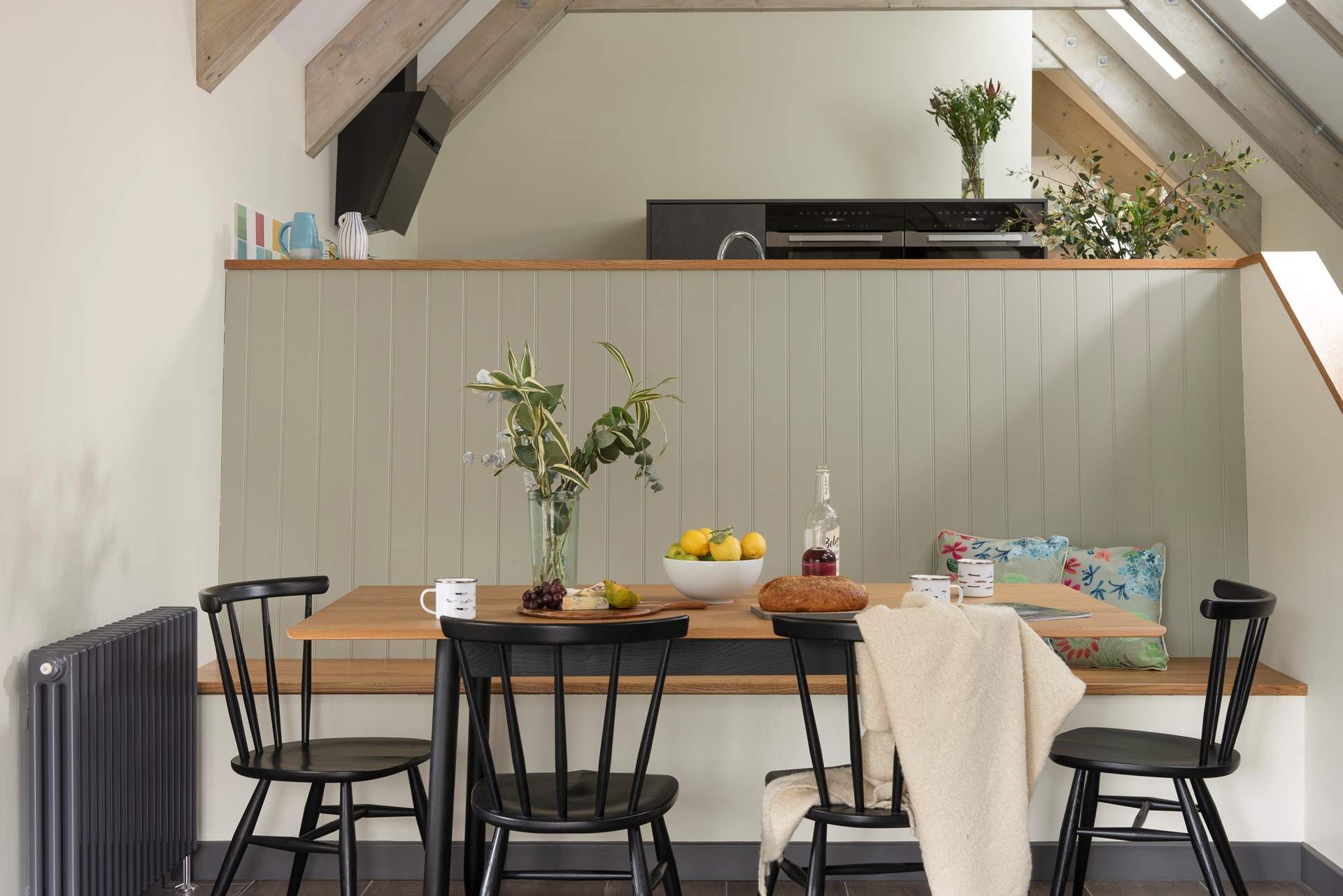 The dining space has plenty of room for everyone plus guests!