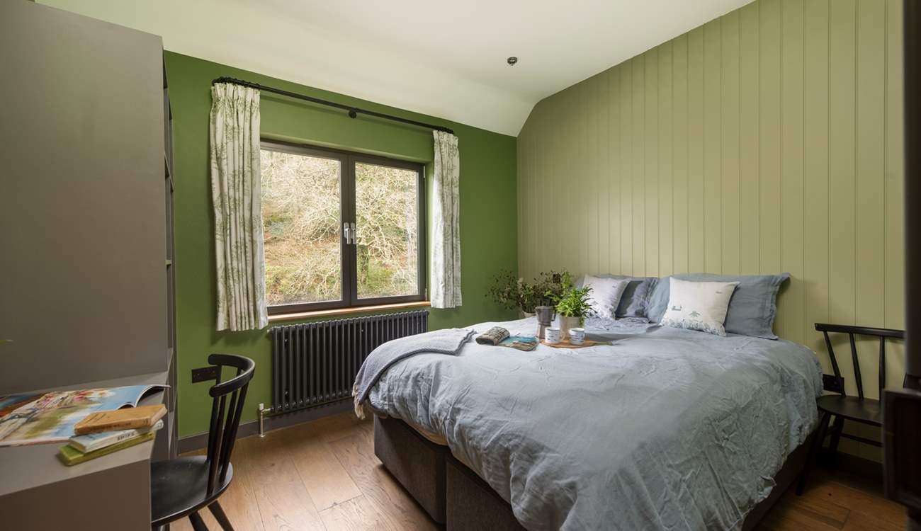 Bedroom 1 will have you feeling like you are in the treetops and can be made as king-size double or 2'6