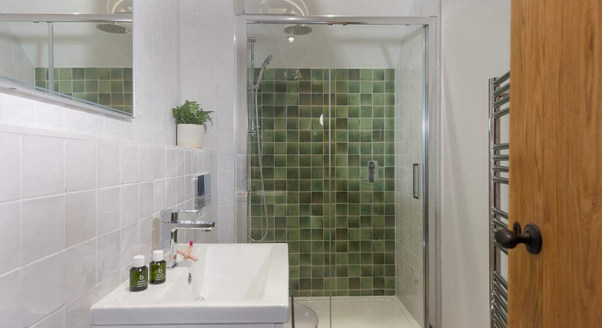 The sparkling shower-room.