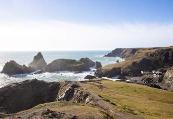 Kynance Cove is a must see when in Cornwall. It is one of the most photographed coves in the UK and is breathtaking.