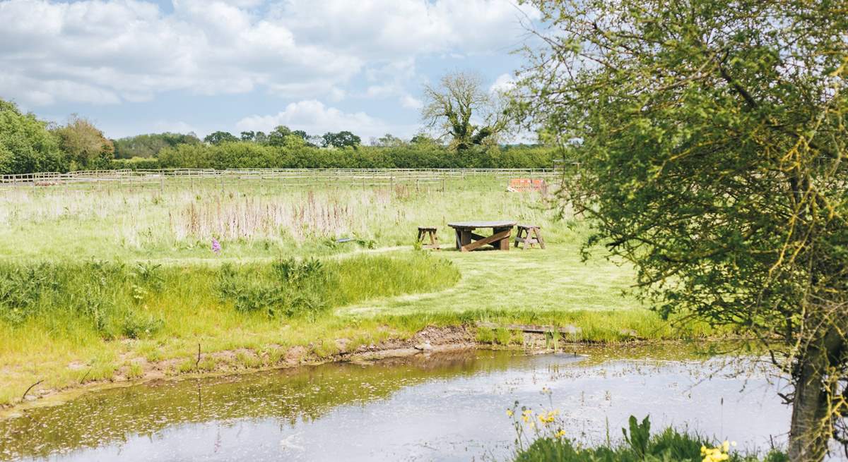 Why not pack your rods for a spot of fishing at this enchanted private lake.