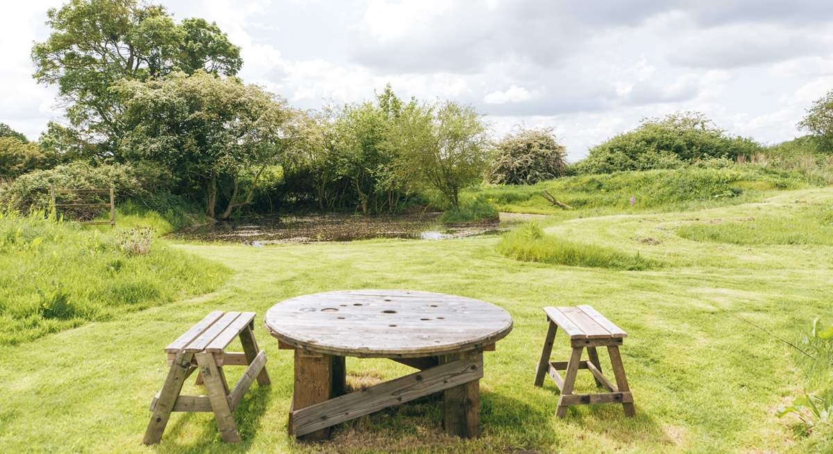 Bring your rods and fish in the on-site pond.