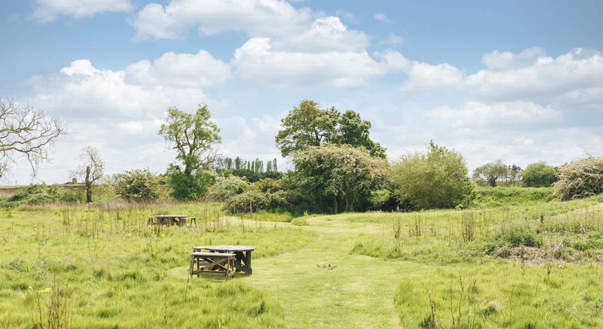 Stroll along the wooded 30 acres of land and maybe rest awhile. 