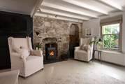 The sitting area is stylishly furnished with cosy interiors and is the perfect spot to unwind.