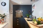 The built in oven and hob.