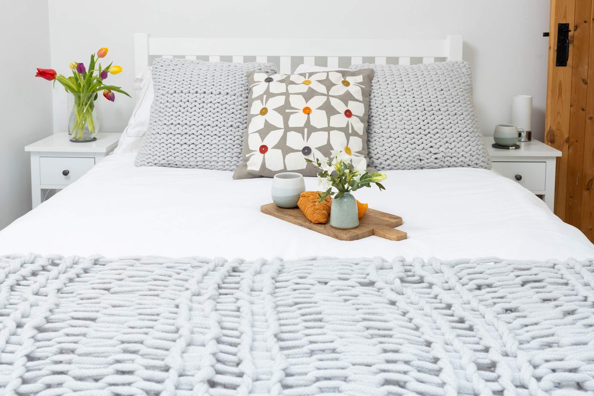 Bedroom three has a double bed (4'6