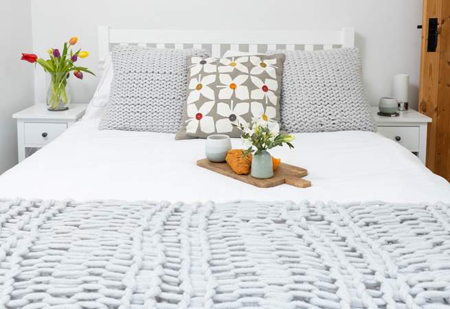 Bedroom three has a double bed (4'6