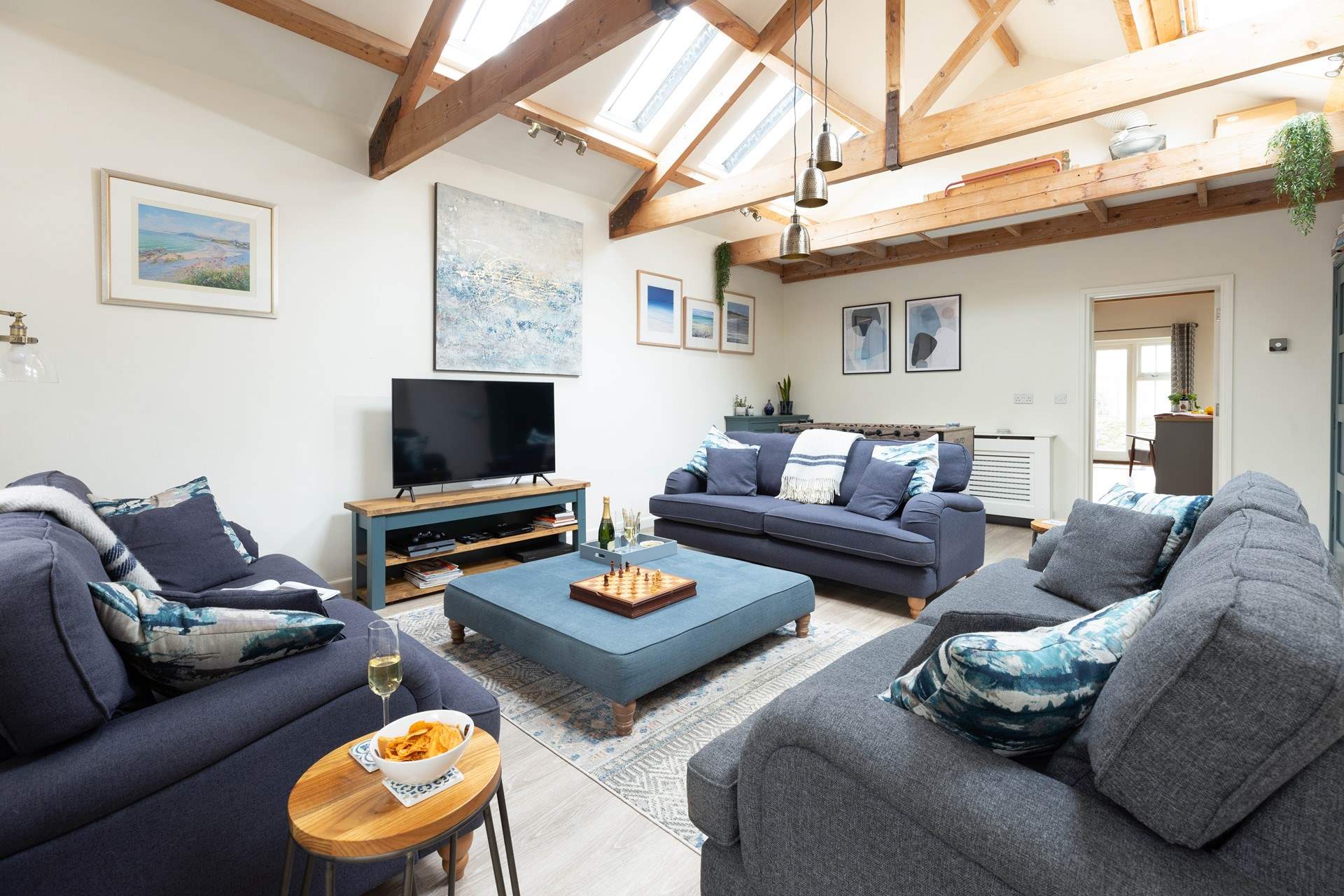 The lovely sitting-room is designed for relaxing in comfort.