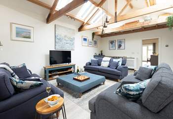 The lovely sitting-room is designed for relaxing in comfort.