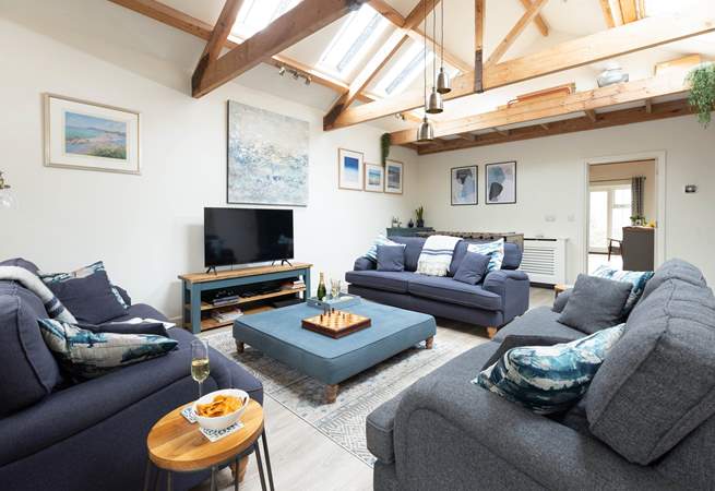 The lovely sitting-room is designed for relaxing in comfort.