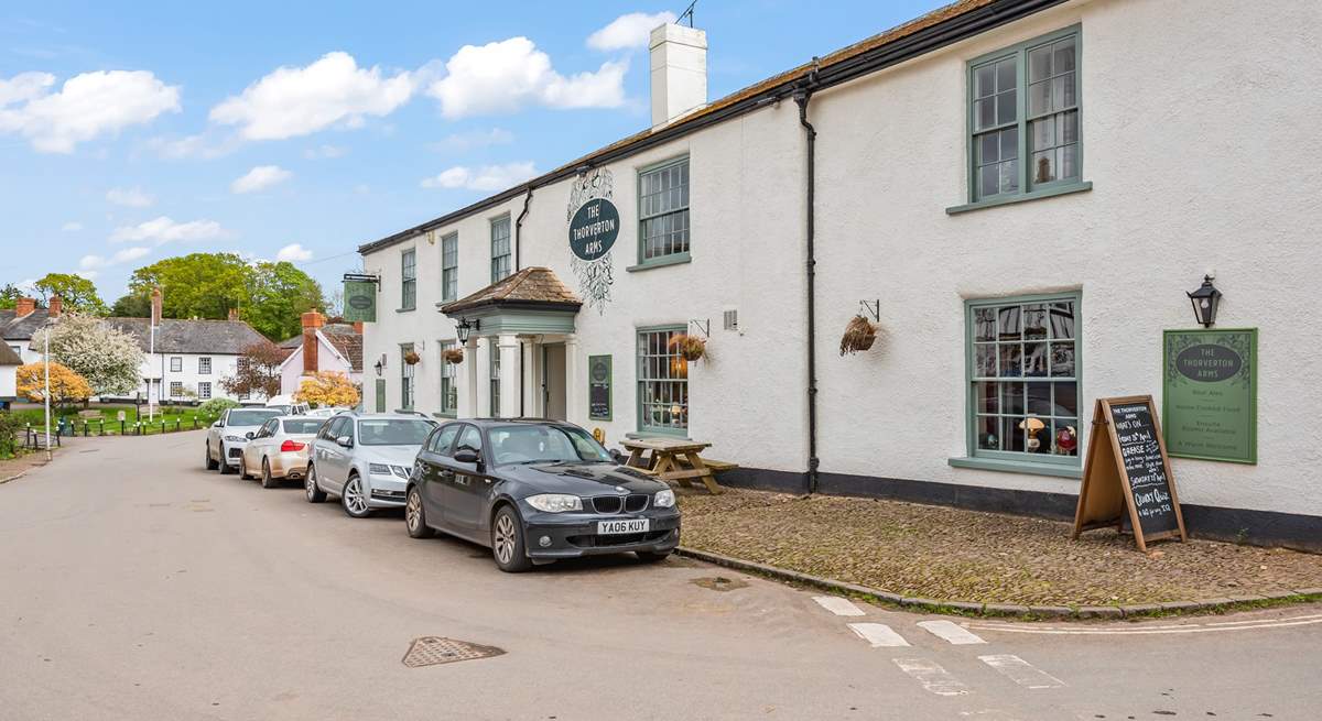 The Thorverton Arms is a fabulous pub and restaurant. The perfect venue for giving the chef the night off, especially as it is moments away from your doorstep.