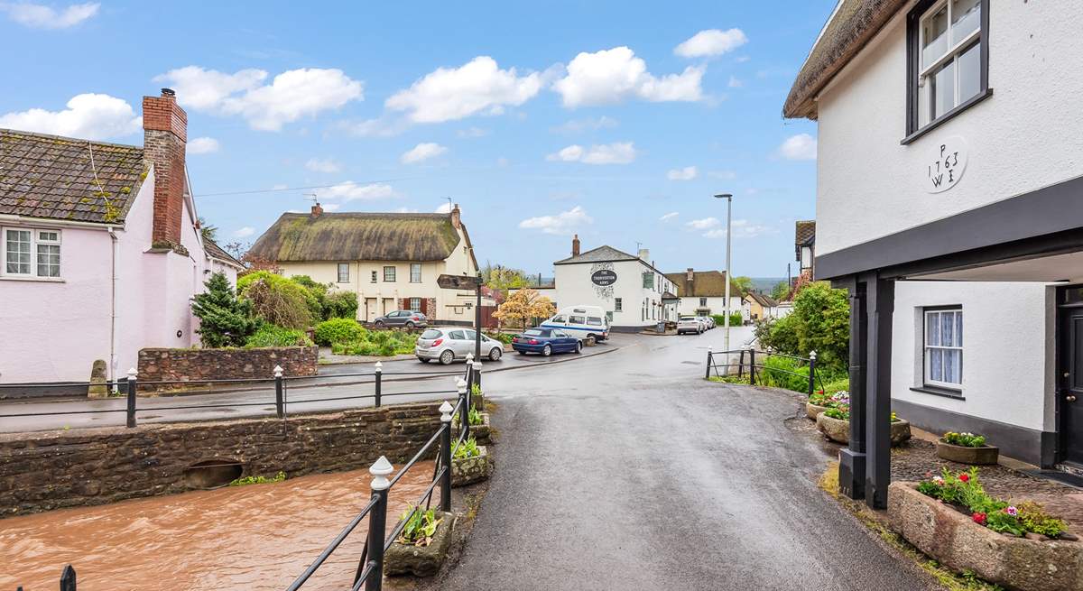 You can literally touch the Thorverton Arms from the front door.