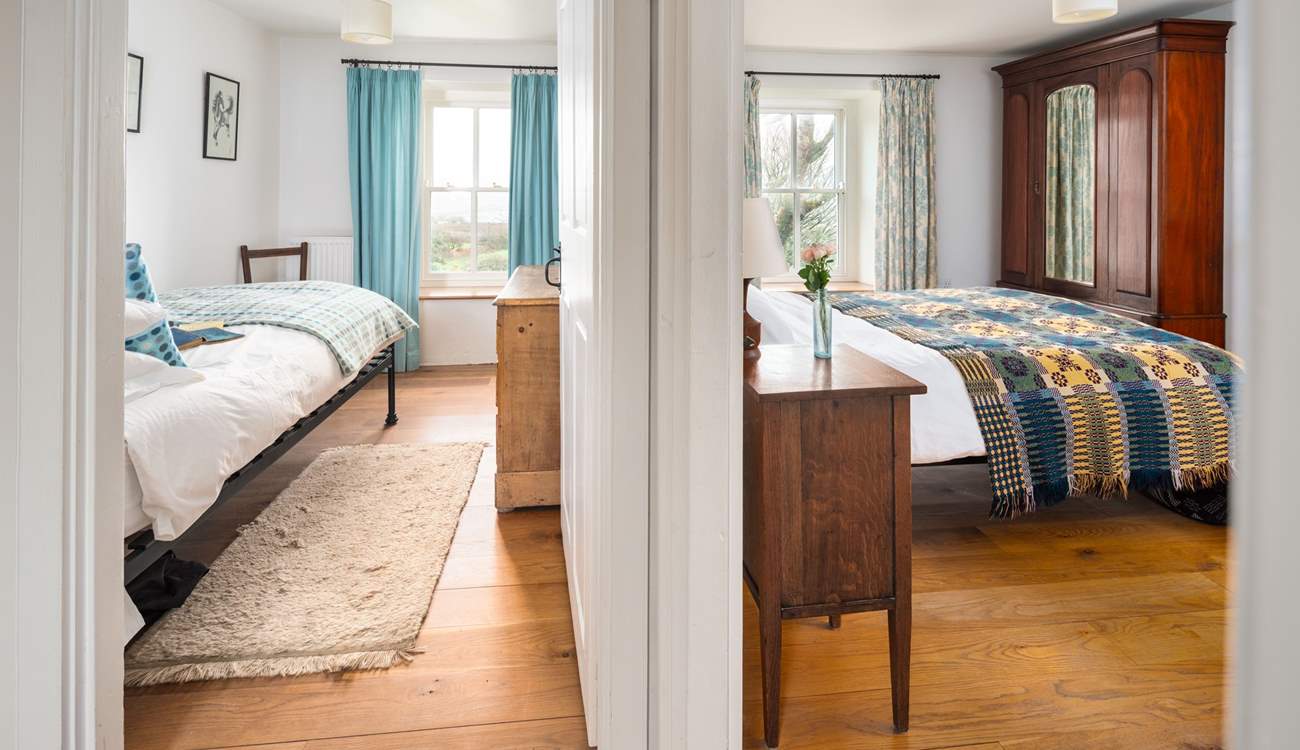 Four well appointed bedrooms with stunning views on the first floor.