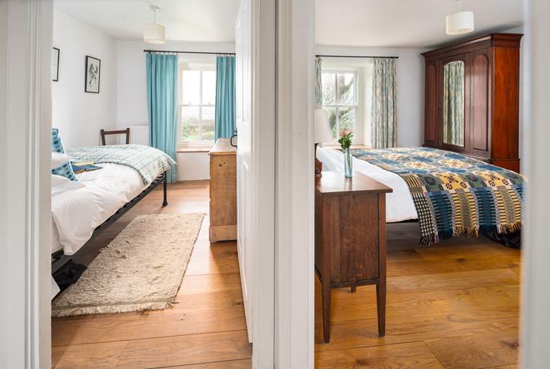 Four well appointed bedrooms with stunning views on the first floor.