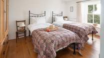 Time for bed in the gorgeous twin room on the first floor. 
