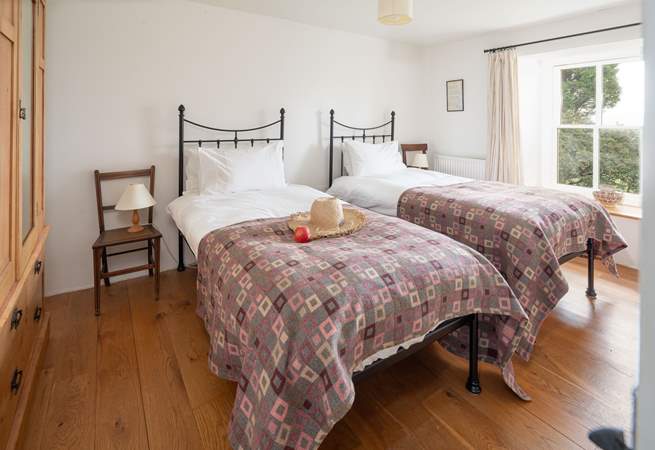 Time for bed in the gorgeous twin room on the first floor. 