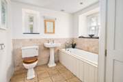 Soak in a bubble bath after a day's hiking. This is the family bathroom on the ground floor.