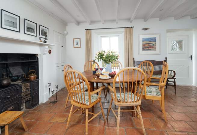 Gather around for board games or leisurely holiday meals.